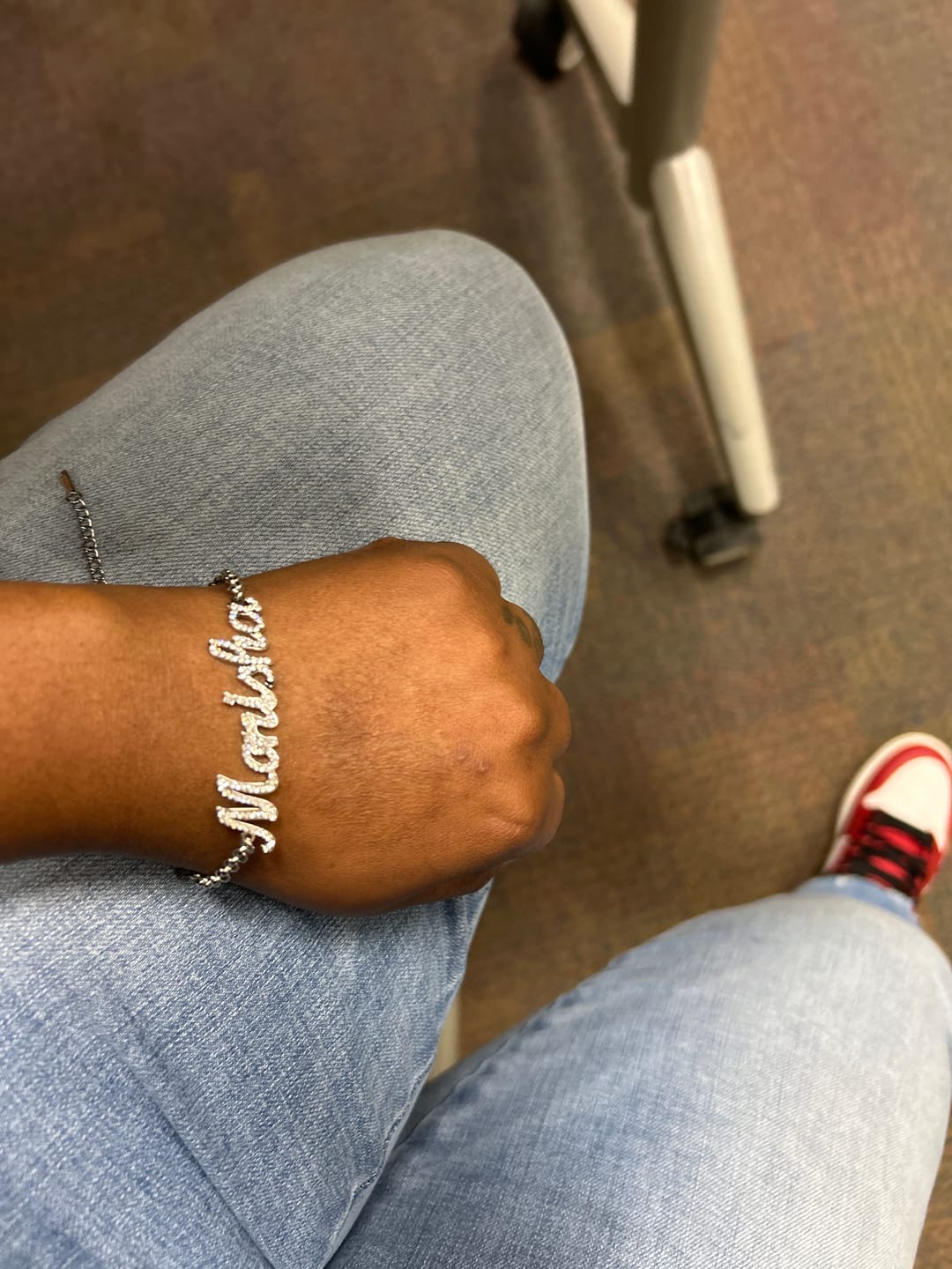 Customer photo review of Iced Name Bracelet