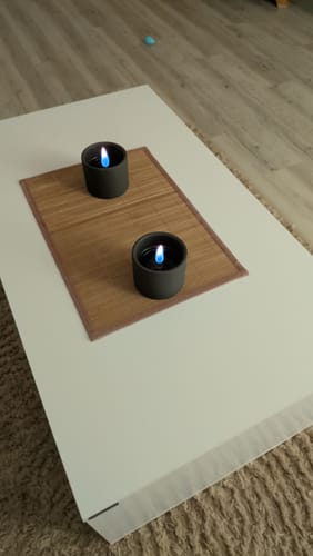 Customer photo review of Tenderflame Breeze 8 – 2er Set Tischfeuer