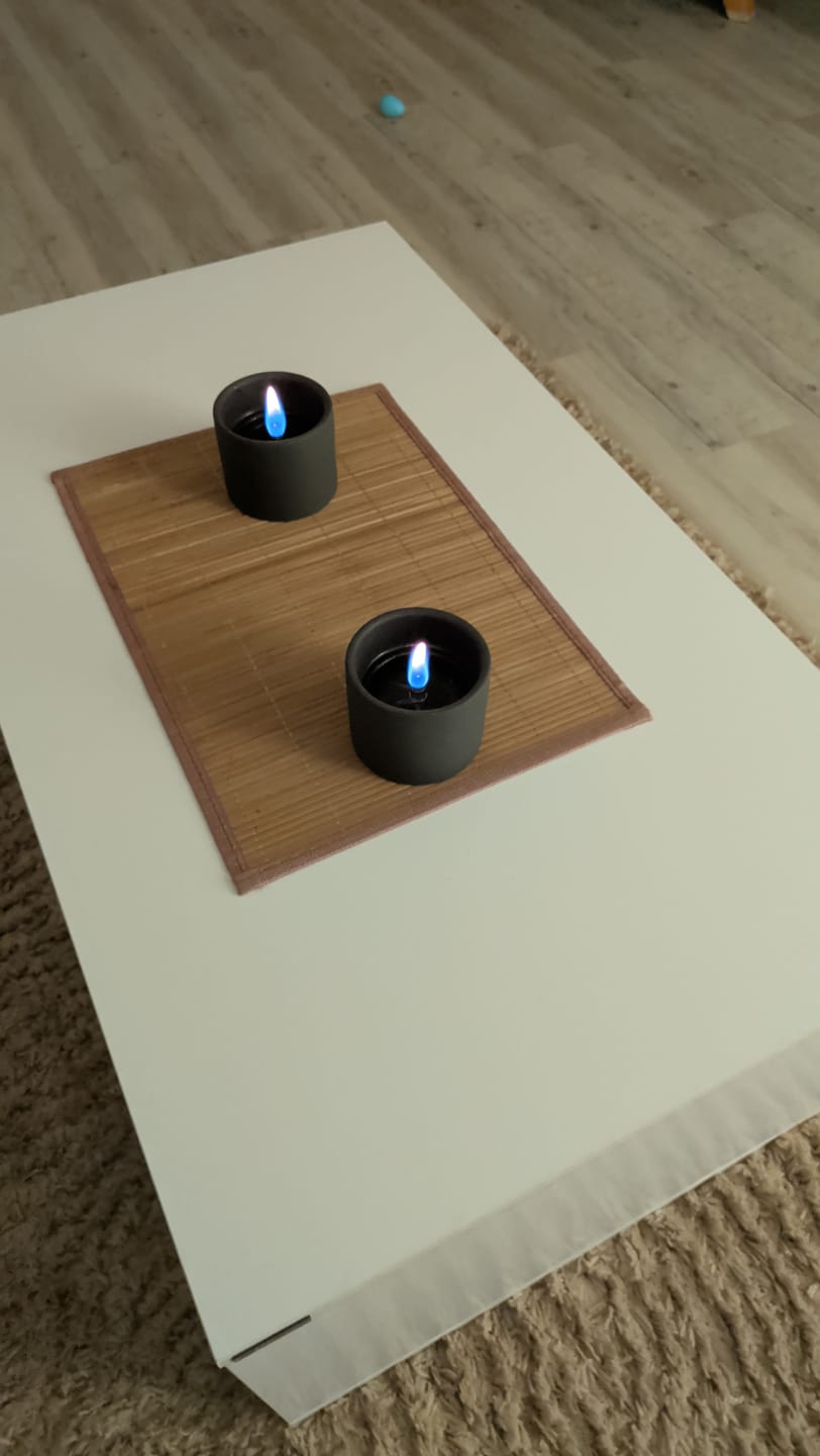 Customer photo review of Tenderflame Breeze 8 – 2er Set Tischfeuer