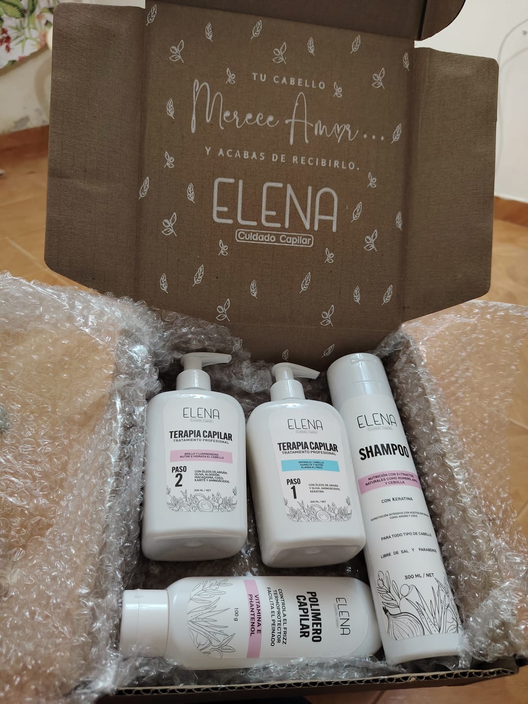 Customer photo review of 🥰 Reparador Total 2 en pasos+ Polimero+ Shampoo crecimiento