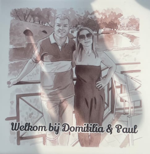 Customer photo review of Sepia Vintage Portret Tegeltje