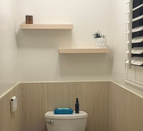 Customer photo review of Maple Floating Shelves