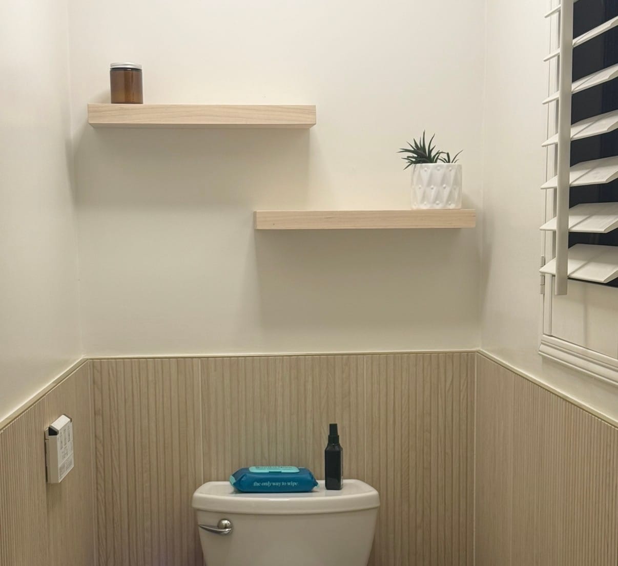 Customer photo review of Maple Floating Shelves
