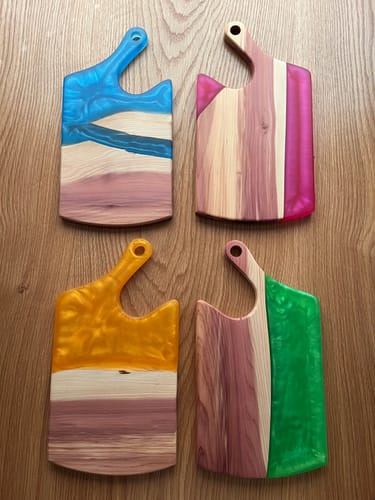 Customer photo review of 12.5x6.8x0.75" Small Free Flow Cheese Board Silicone Mold