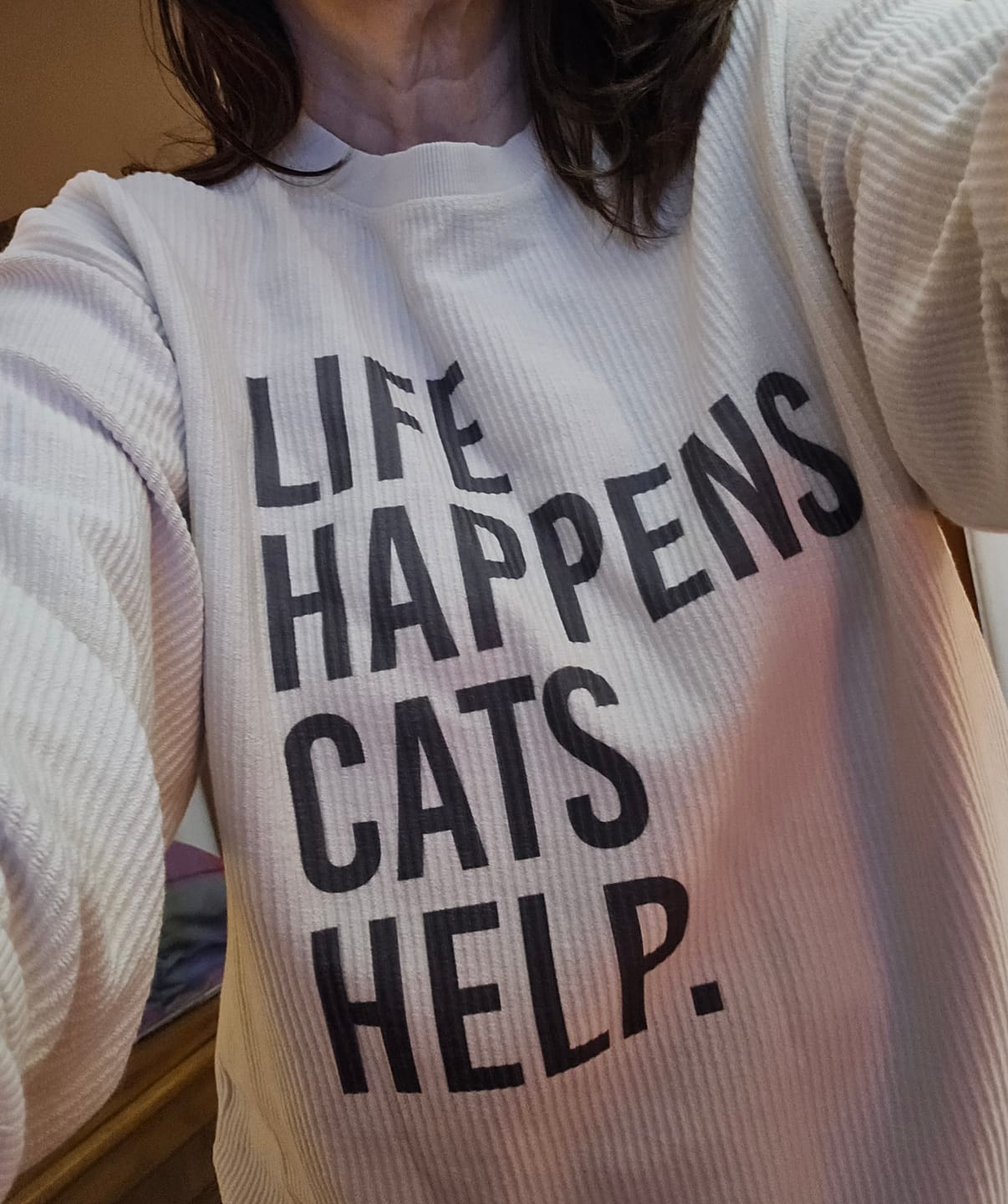 Customer photo review of Life Happens Cats Help