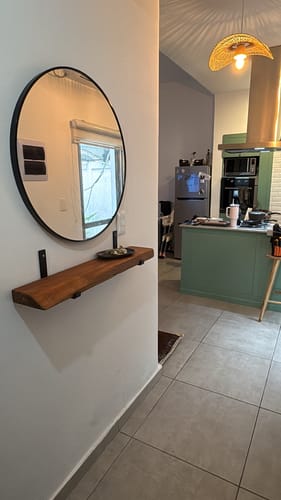 Customer photo review of Espejo Redondo Circular 70 Cm Marco Hierro Homilu