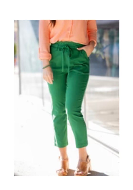Customer photo review of Betsey's Tie Top Dress Pants