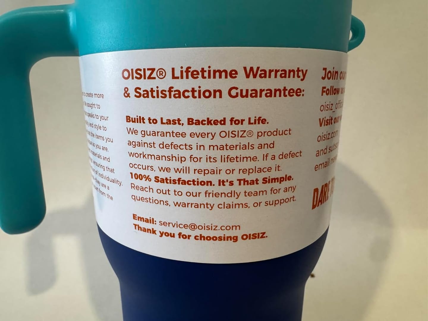 Customer photo review of OISIZ Figgy Kids Tumbler