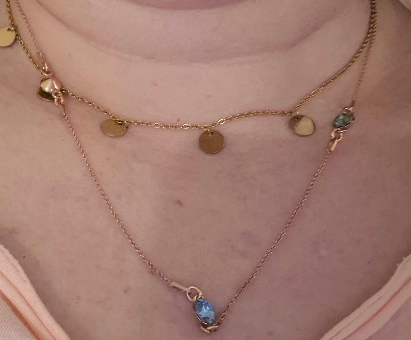 Customer photo review of Halskette mit 3 Geburtssteinen