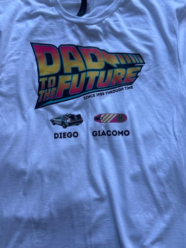 Customer photo review of Dad to the Future - custom made