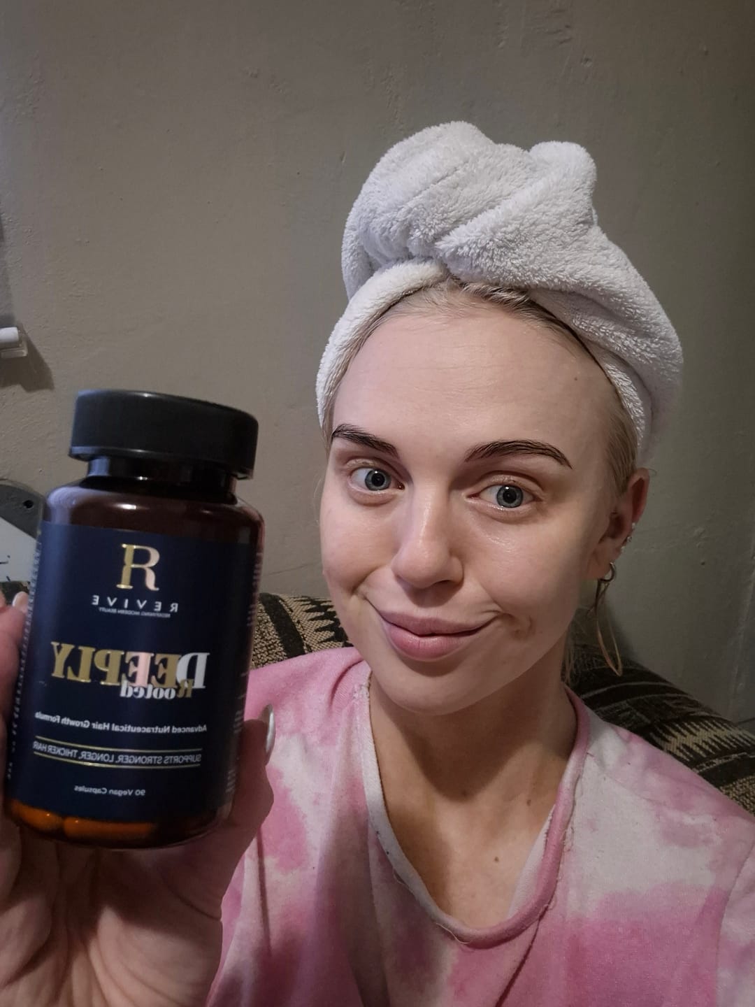 Customer photo review of DEEPLY ROOTED DUO - Advanced Nutraceutical Hair Growth Formula