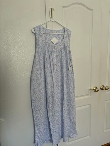 Customer photo review of The "Eileen" Floral Frolic Cotton Pointelle Ballet Nightgown