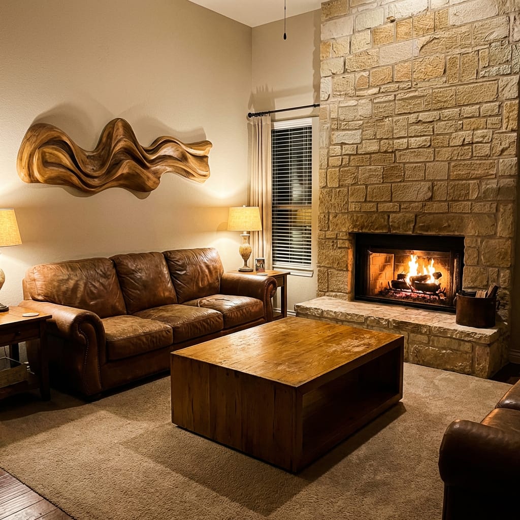 Customer photo review of Large Wavy Wall Art Sculpture For Living Room