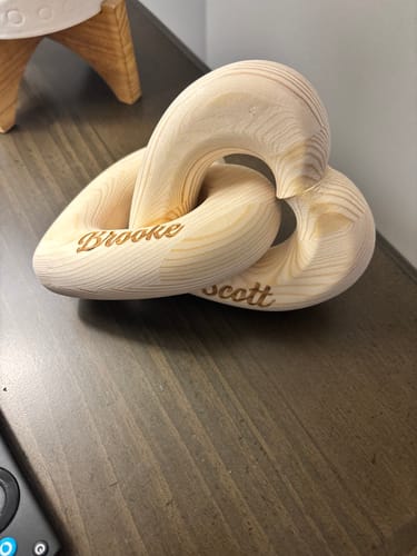 Customer photo review of Romantic Couple - Personalized Infinity Heart Sculpture