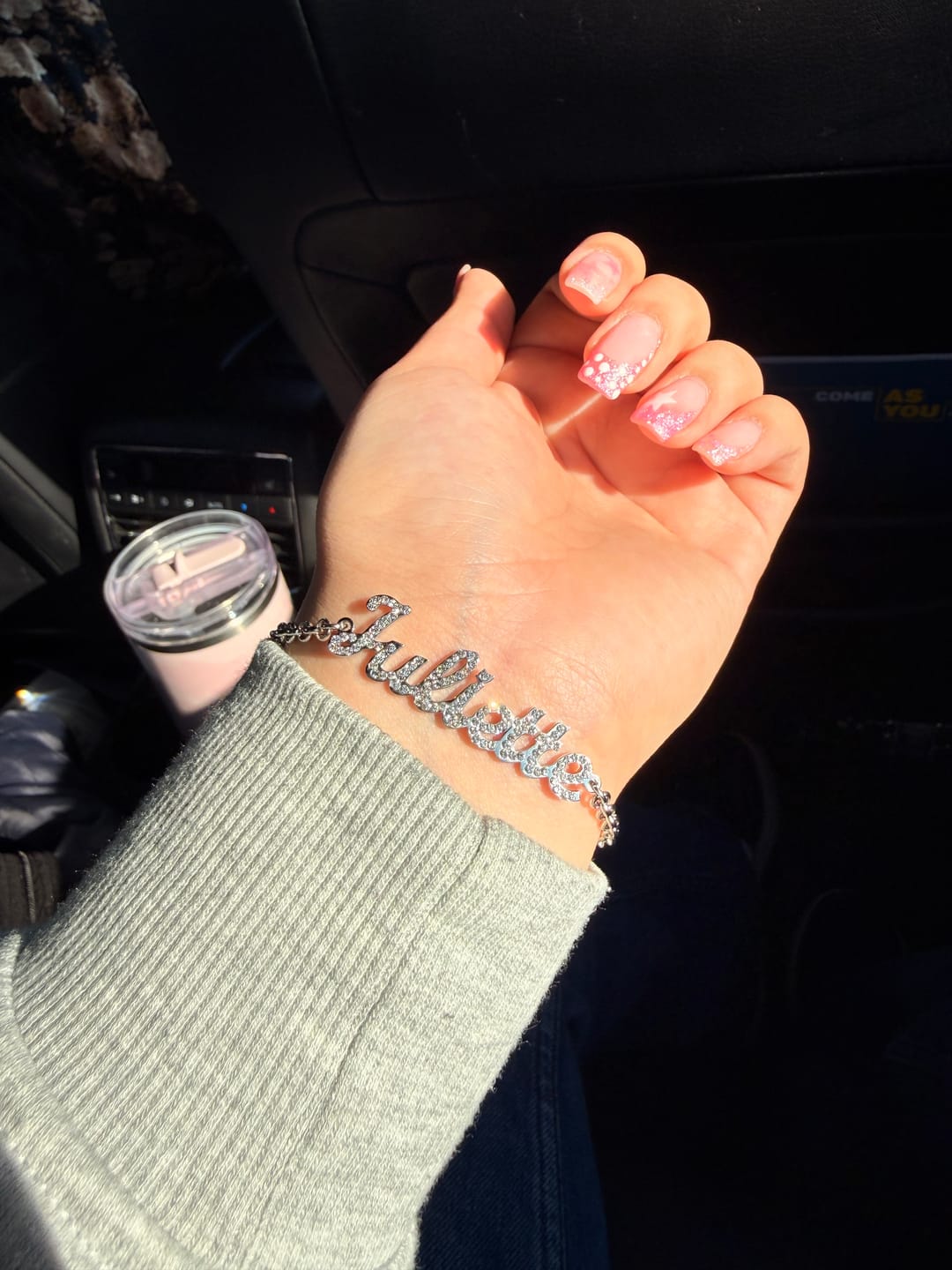 Customer photo review of Iced Name Bracelet