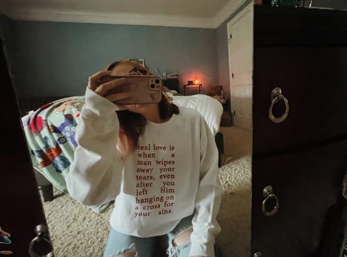 Customer photo review of Sweater: Real love is when