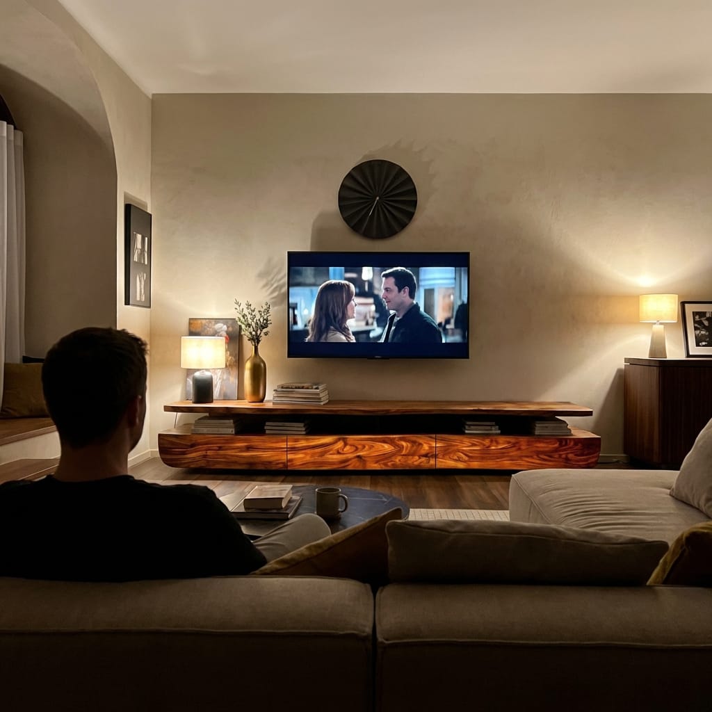 Customer photo review of Contemporary TV Cabinet Functional Storage Drawers For Home