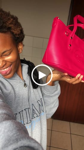 Customer video review of Pink Mini Tote Bag
