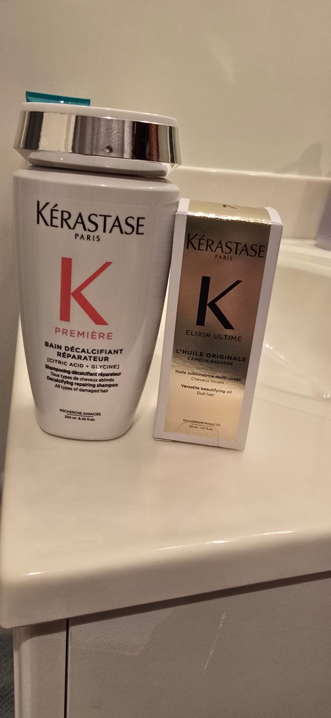 Customer photo review of Kerastase Elixir & Specifique: Anti Hair Loss Set - Strengthen & Grow Hair, Premium Hair Care Solution