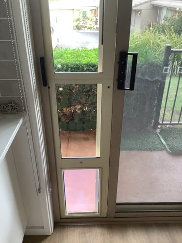 Customer photo review of Patio Pet Door Insert