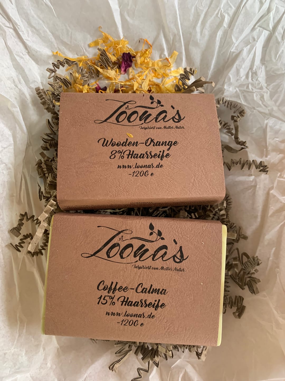 Customer photo review of 15% Coffee-Calma Haarseife (Haarwachstum & Tiefenpflege)