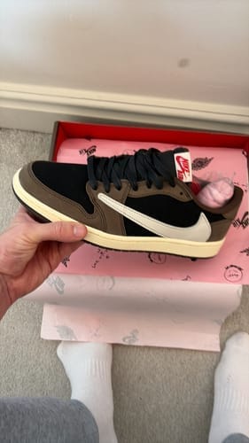 Customer photo review of Travis Scott x AJ1 Low OG 'Mocha'