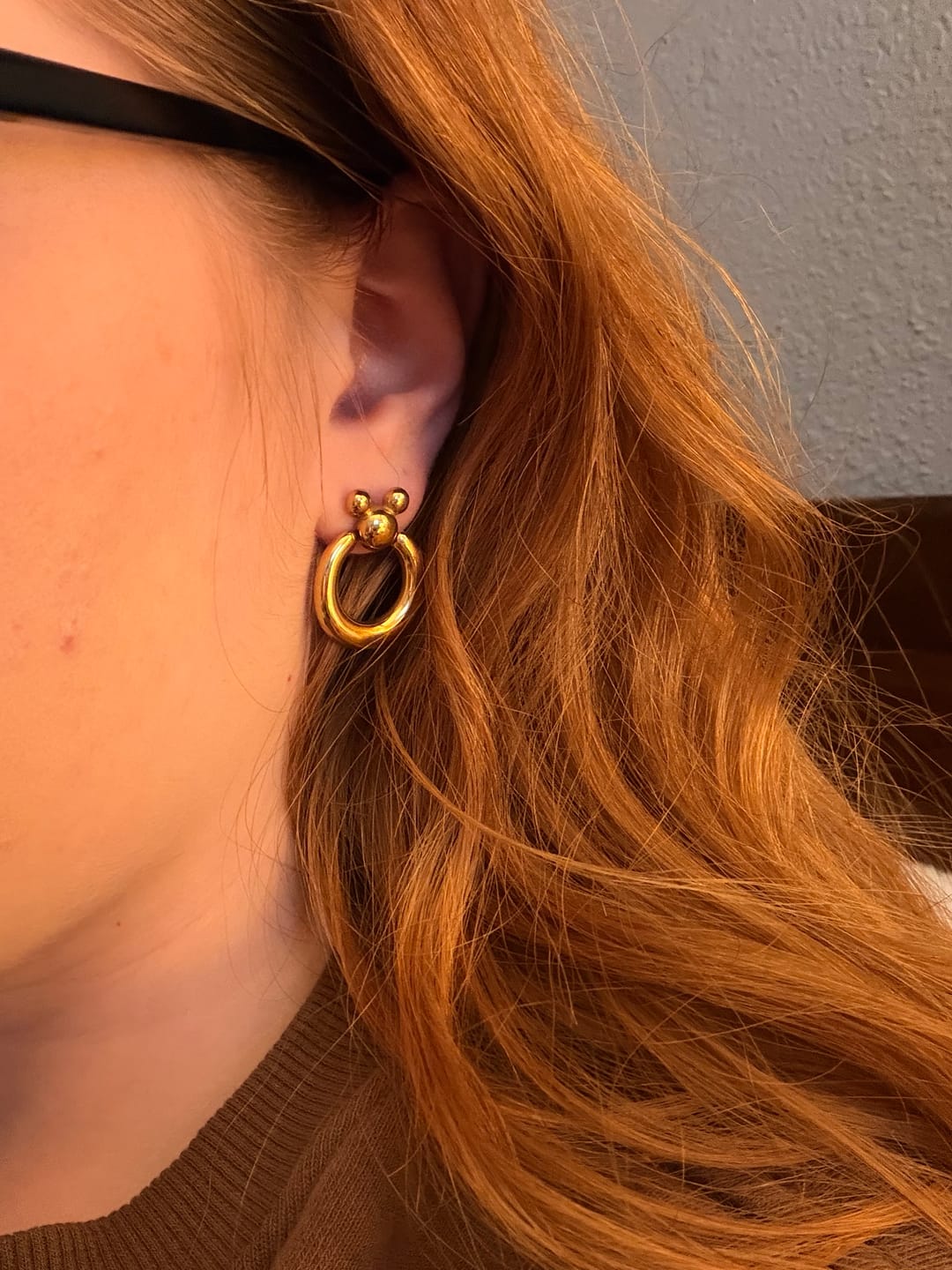 Customer photo review of Leader of the Club Earrings