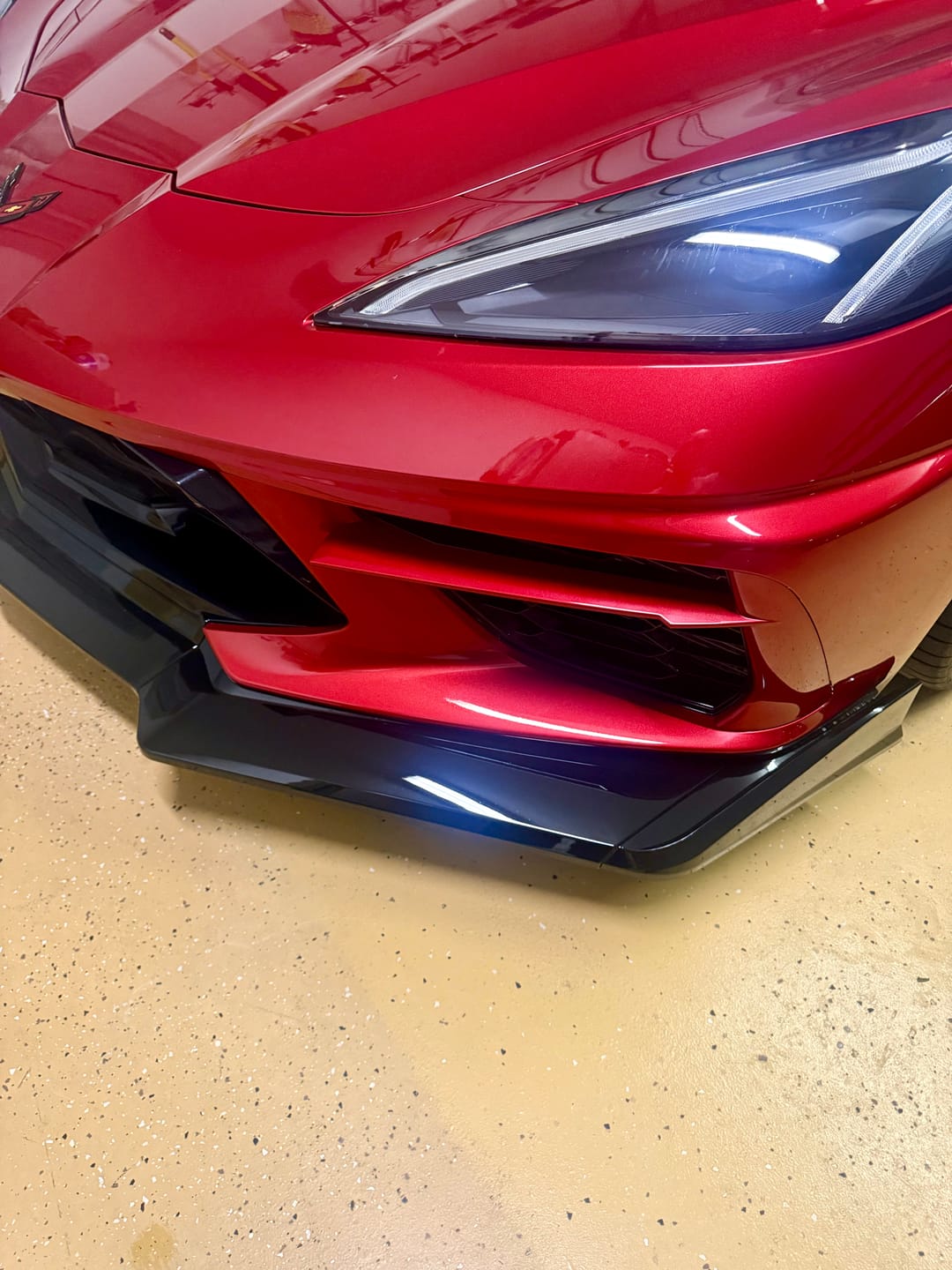 Customer photo review of Corvette C8 Stingray Front Splitter [5-Piece Extended Version]