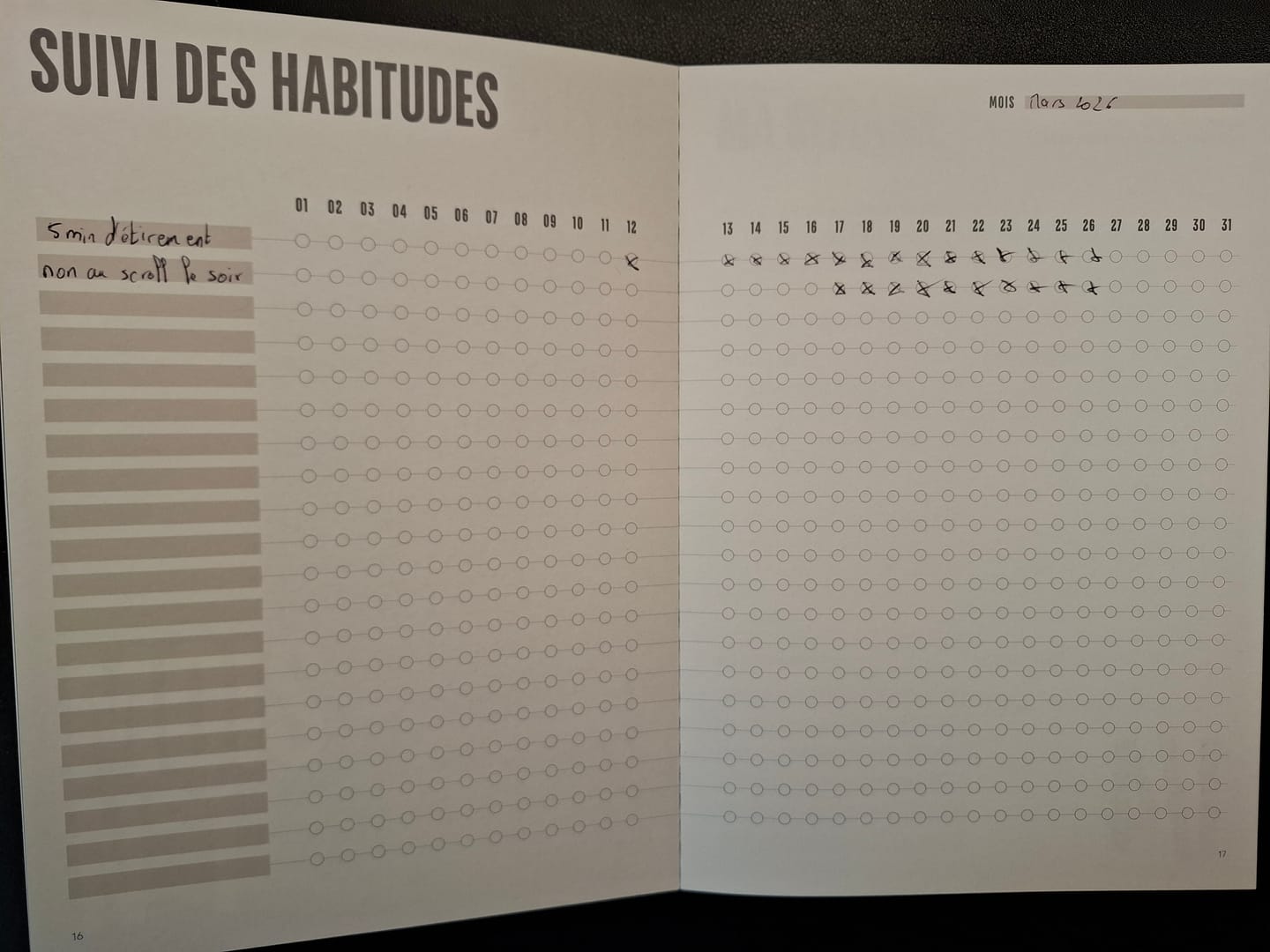 Customer photo review of Carnet des Habitudes