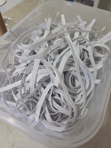 Customer photo review of Mandala Crafts Flat Elastic Band - Braided Stretch Strap Cord Roll for Sewing and Crafting
