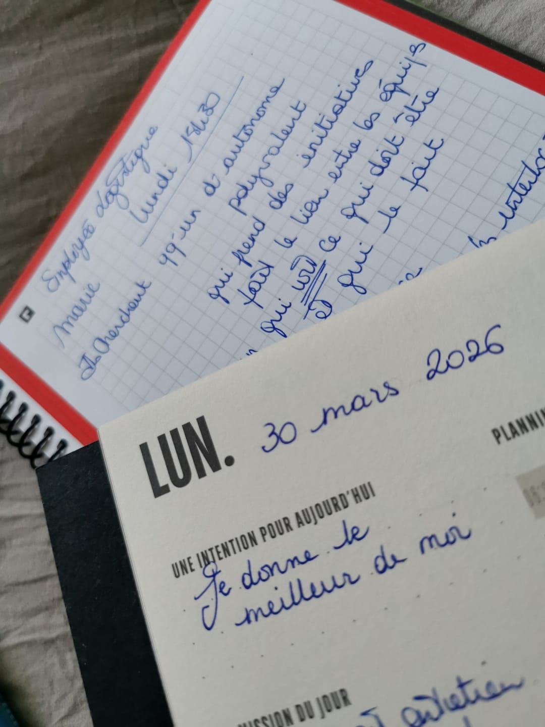 Customer photo review of Carnet des Habitudes