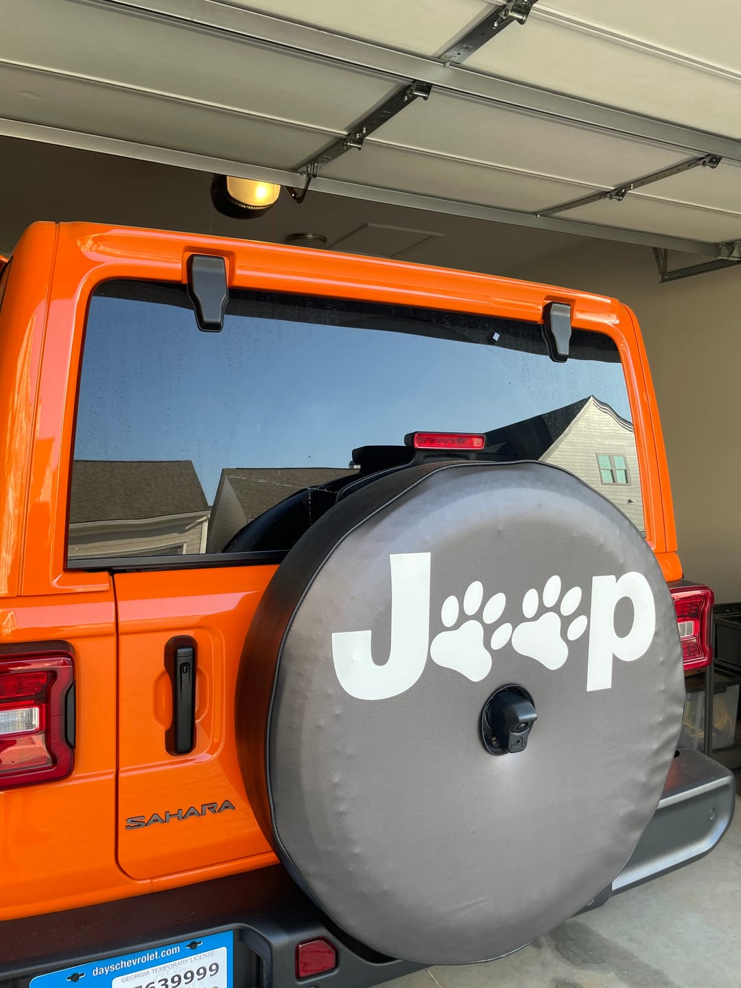 Customer photo review of Jeep Paw Spare Tire Cover for Jeep Wrangler