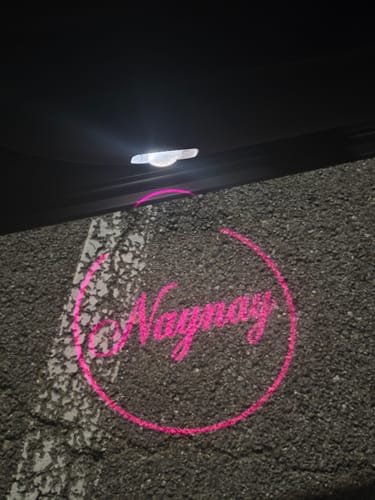 Customer photo review of Custom LED Courtesy Door Projector Puddle Lights for Lexus