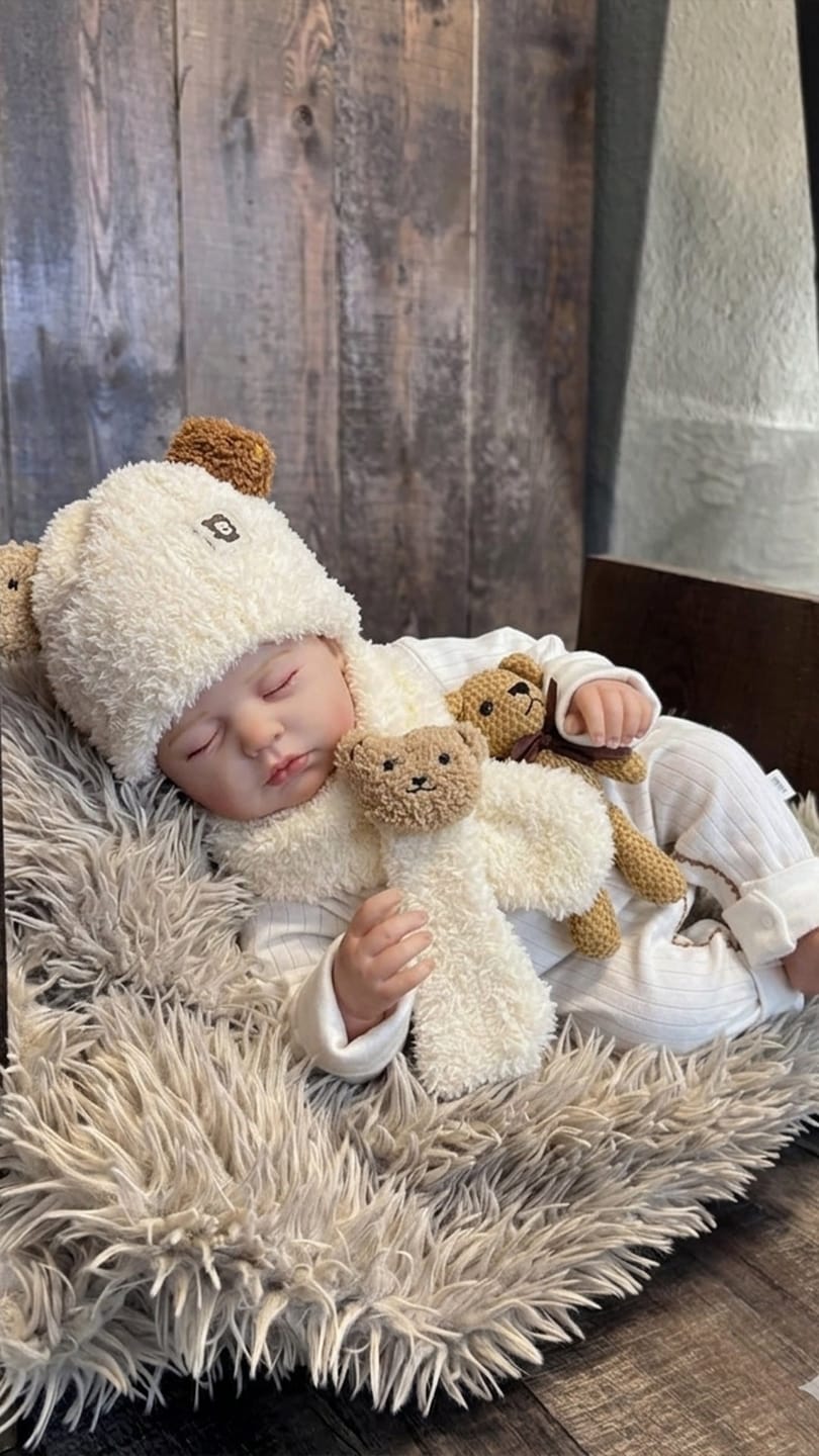 Customer photo review of Ruby - Lifelike Sleeping Reborn Baby Doll (20")