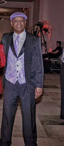 Customer photo review of Ties2you Shawl Collar Dress Vest Lavender Paisley Prom Waistcoat Tie Hanky Cufflinks Set