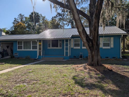 Customer photo review of Boomerang Address Sign | Mid century modern style