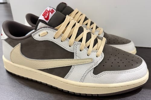 Customer photo review of Travis Scott x AJ1 Low OG 'Reverse Mocha'