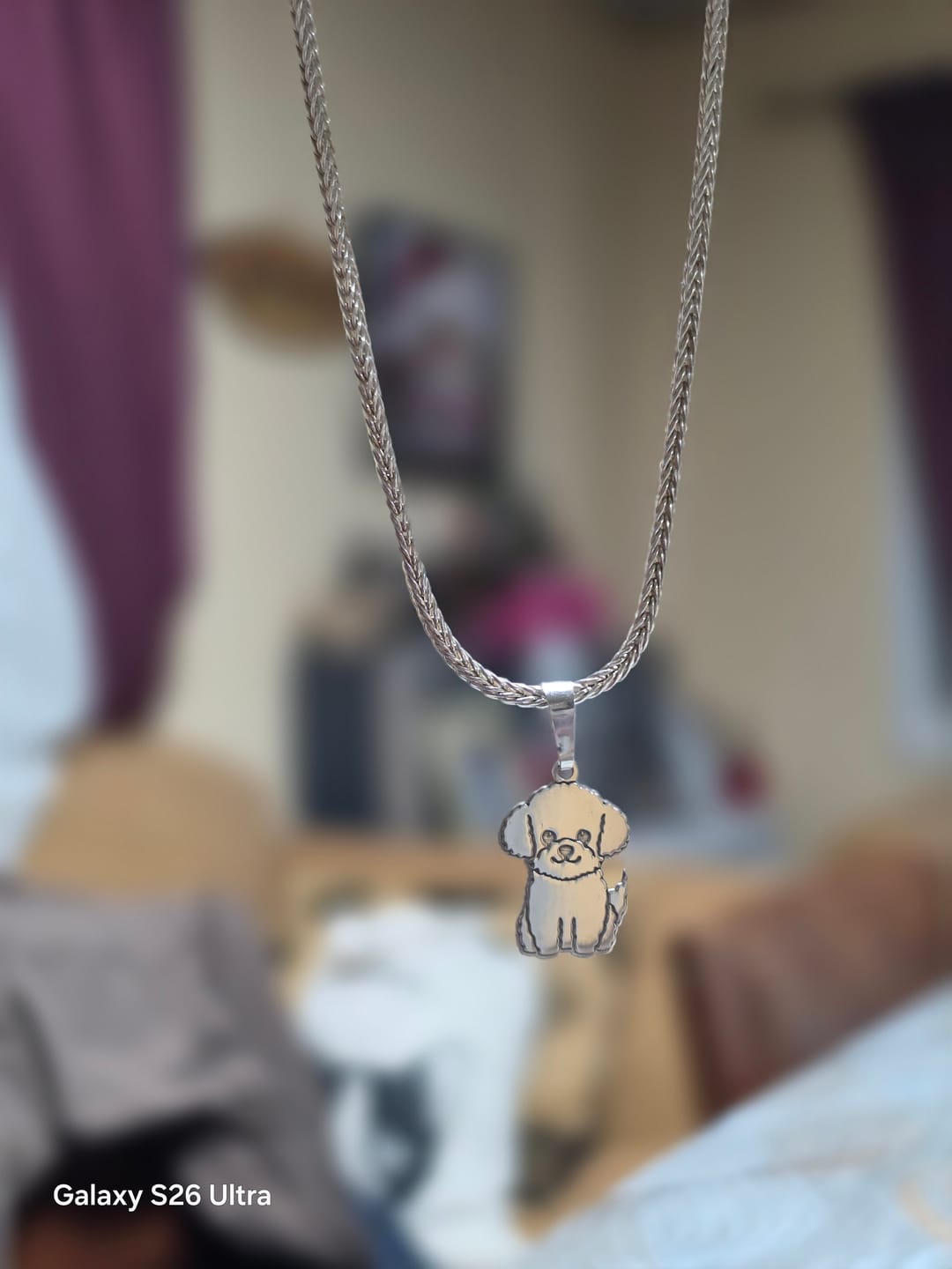 Customer photo review of Colgante Poodle  plata pura