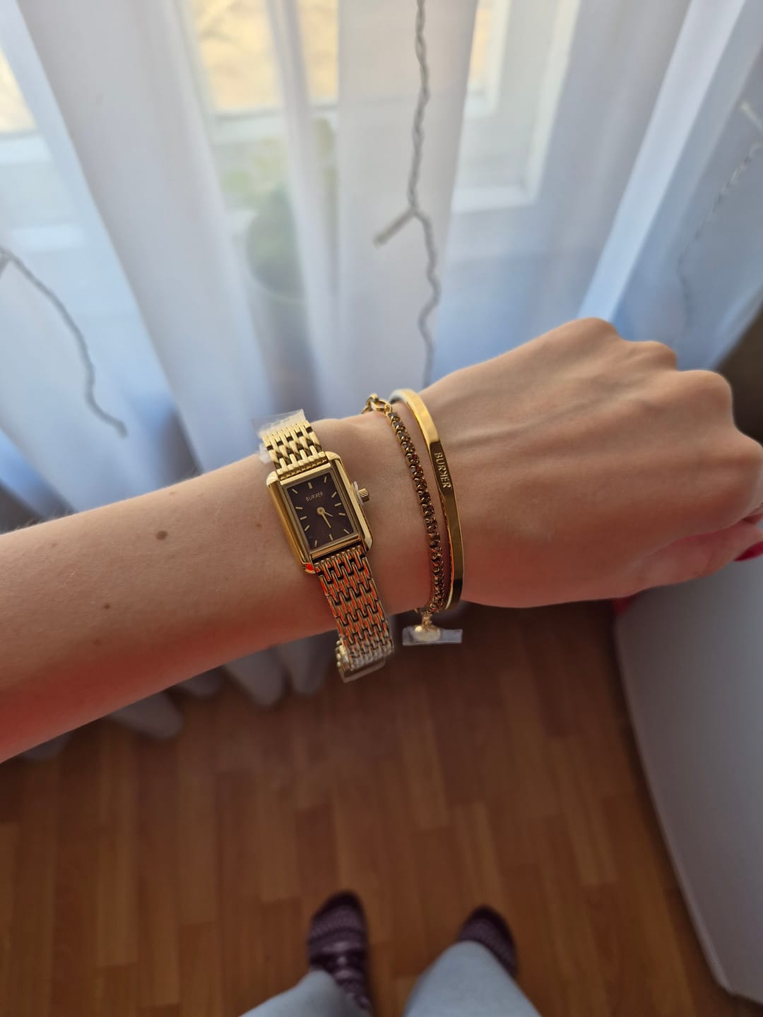 Customer photo review of Olivia Petite Gold Brown
