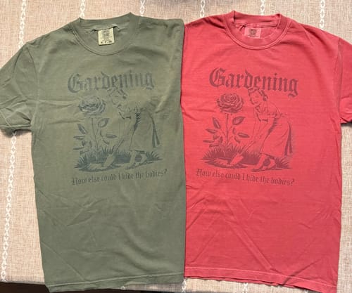 Customer photo review of Hide the Bodies T-shirt