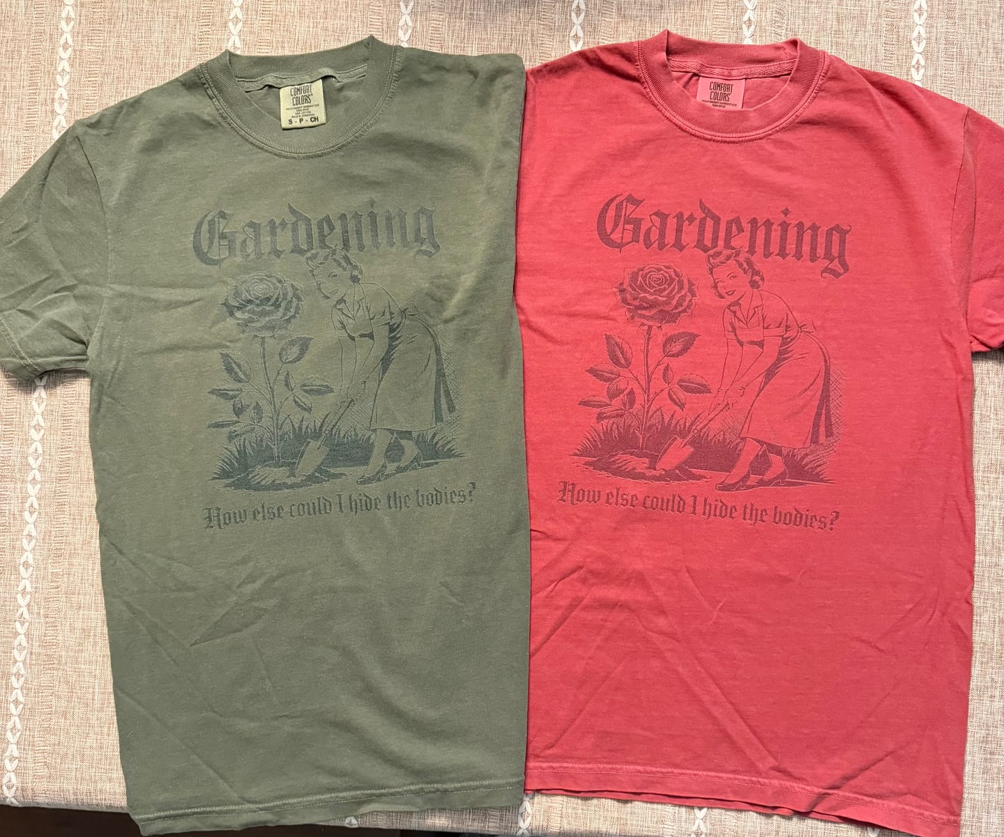 Customer photo review of Hide the Bodies T-shirt