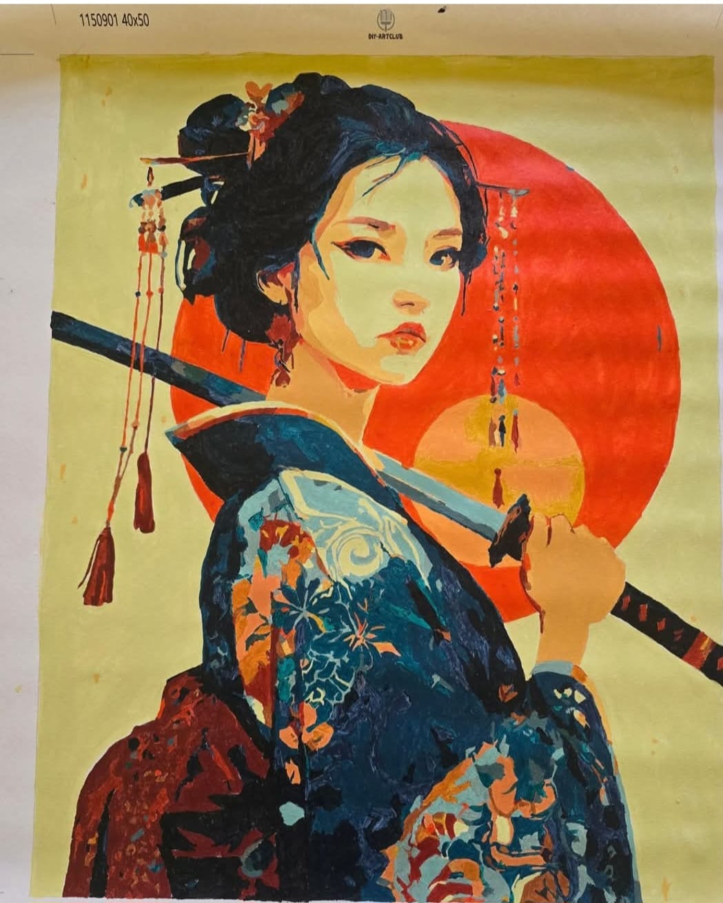 Customer photo review of A warrior woman | Paint by Number
