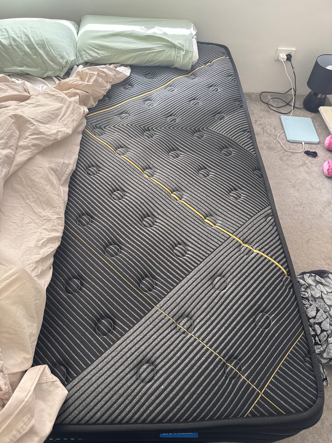 Customer photo review of Black Bamboo charcoal fabric Mattress 35cm Medium Firm
