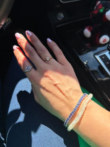 Customer photo review of Moonstone faceted bracelet