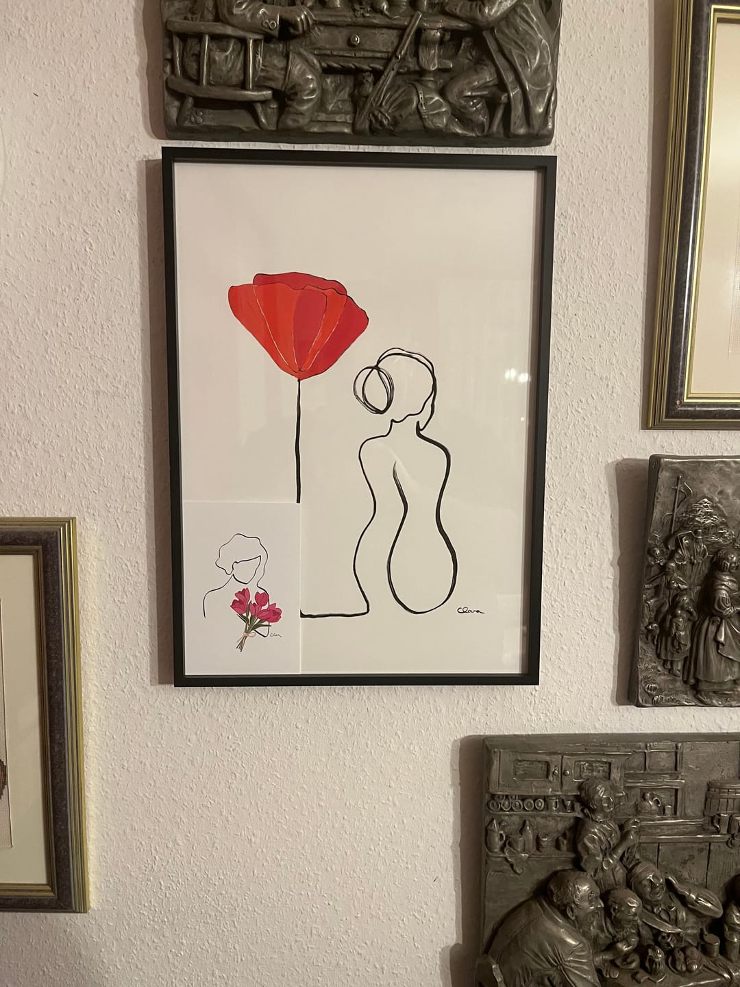 Customer photo review of "Die Mohnblume" - handgezeichnete Reproduktion
