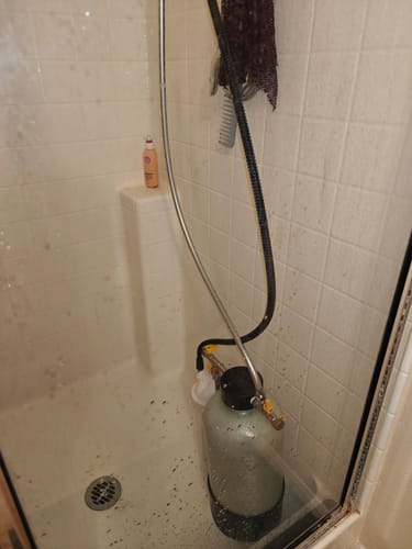 Customer photo review of Shower Water Softener System