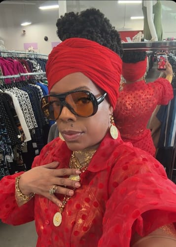 Customer photo review of Scarlet Polkadot Skirt Set