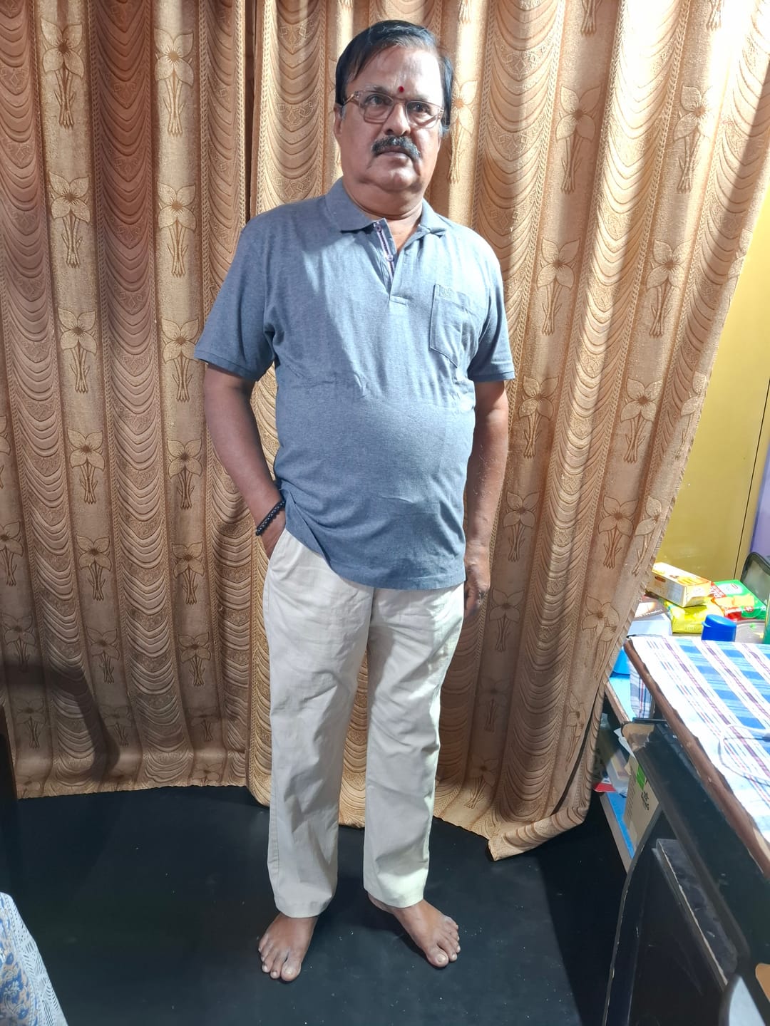 Customer photo review of Kansas - Cream White Trouser For Men | Ariser