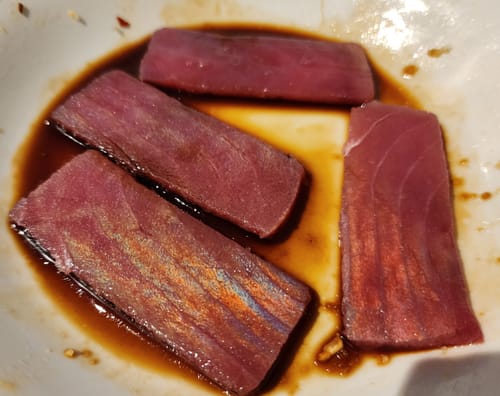 Customer photo review of Yellowfin Tuna Sashimi Grade Tray (Blast Frozen)