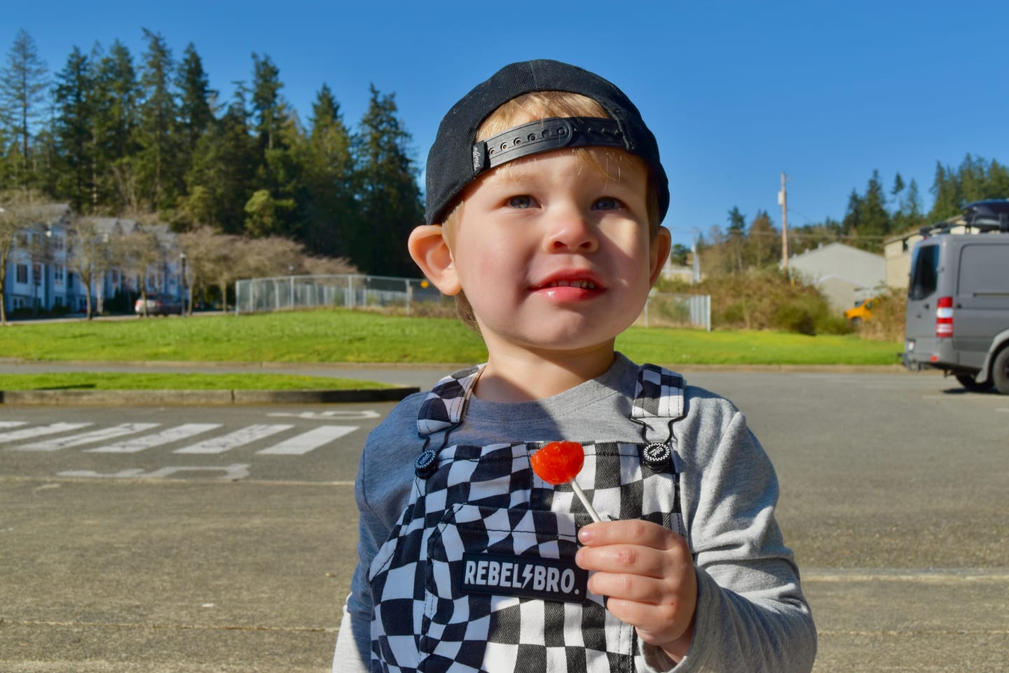 Customer photo review of Overalls in Venice (Checkered)